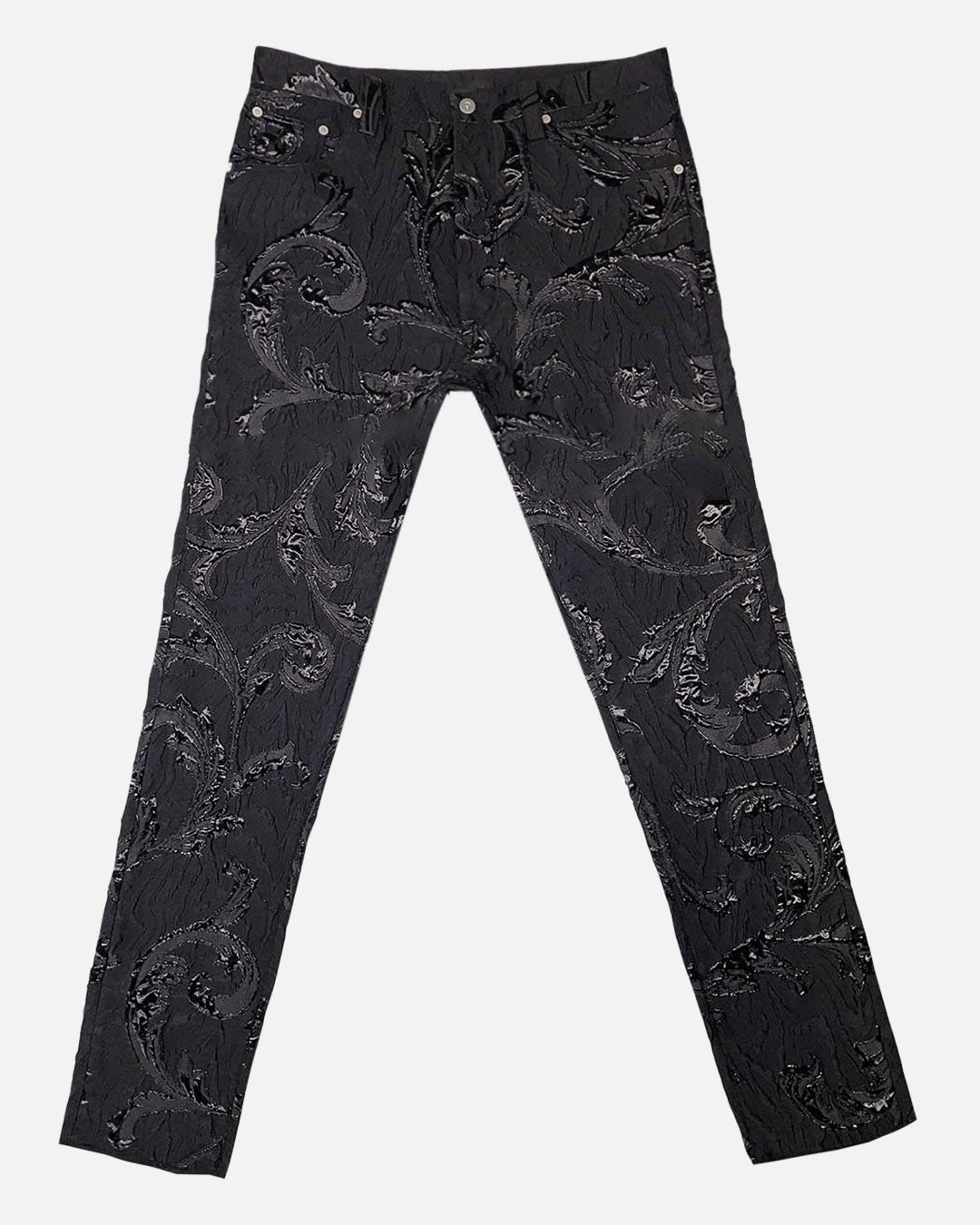 MEN'S BROCADE "BLACK ROSE" LUXE JEANS