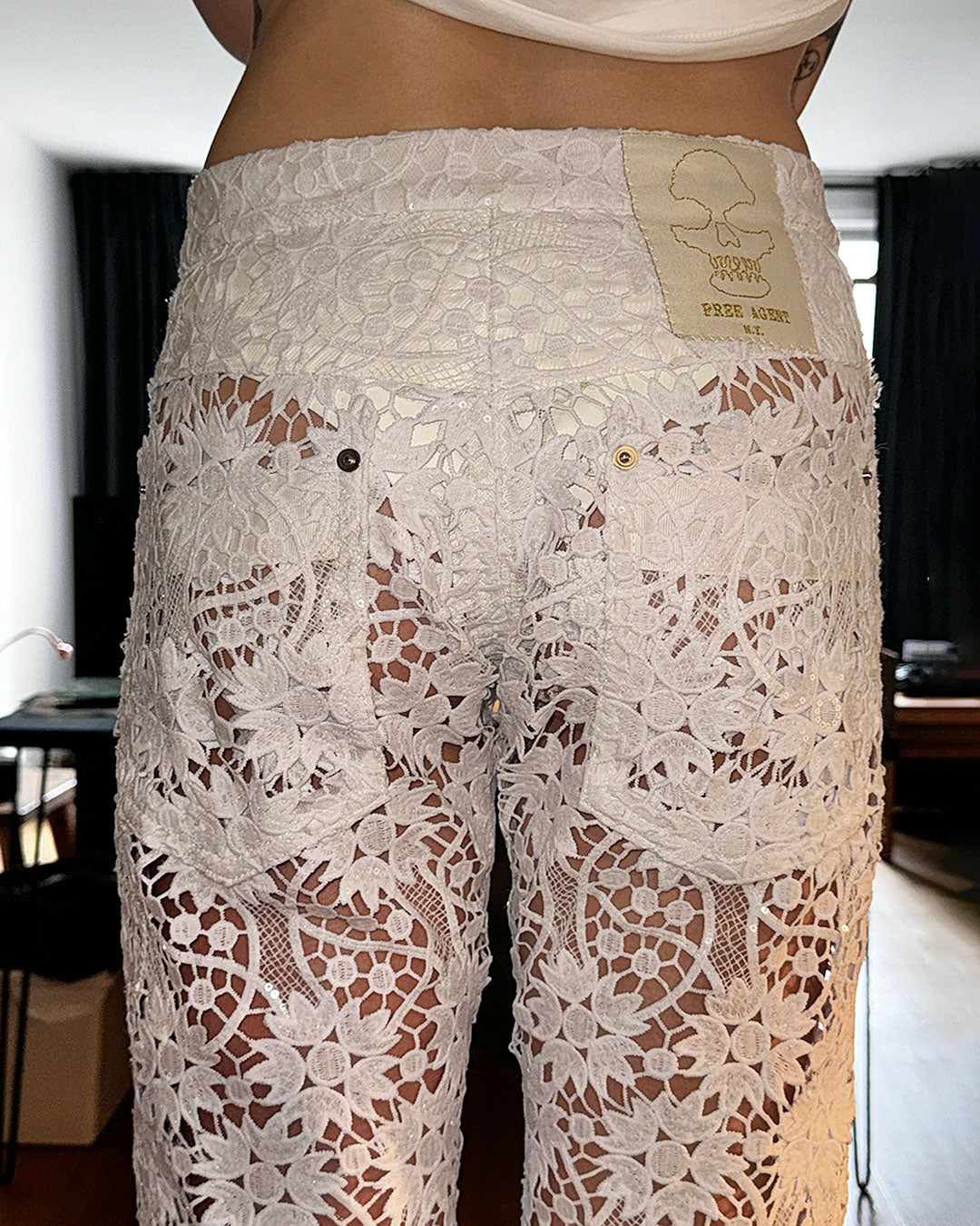 LUXURIOUS SWISS LACE JANIS JEANS