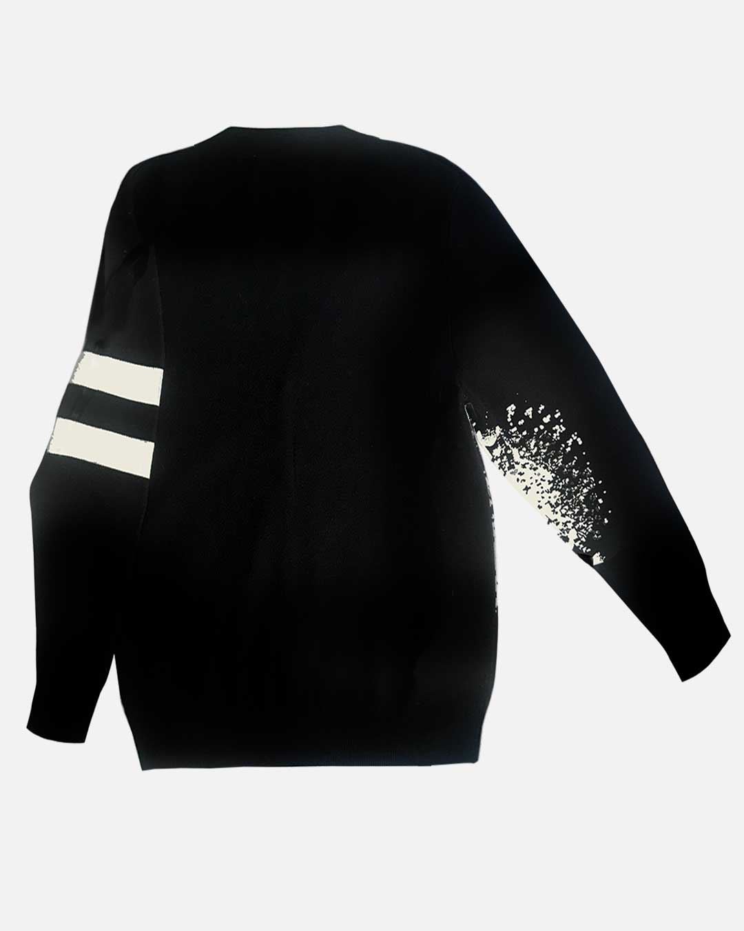 Back view of oversized cashmere Splash cardigan — Free Agent N.Y.